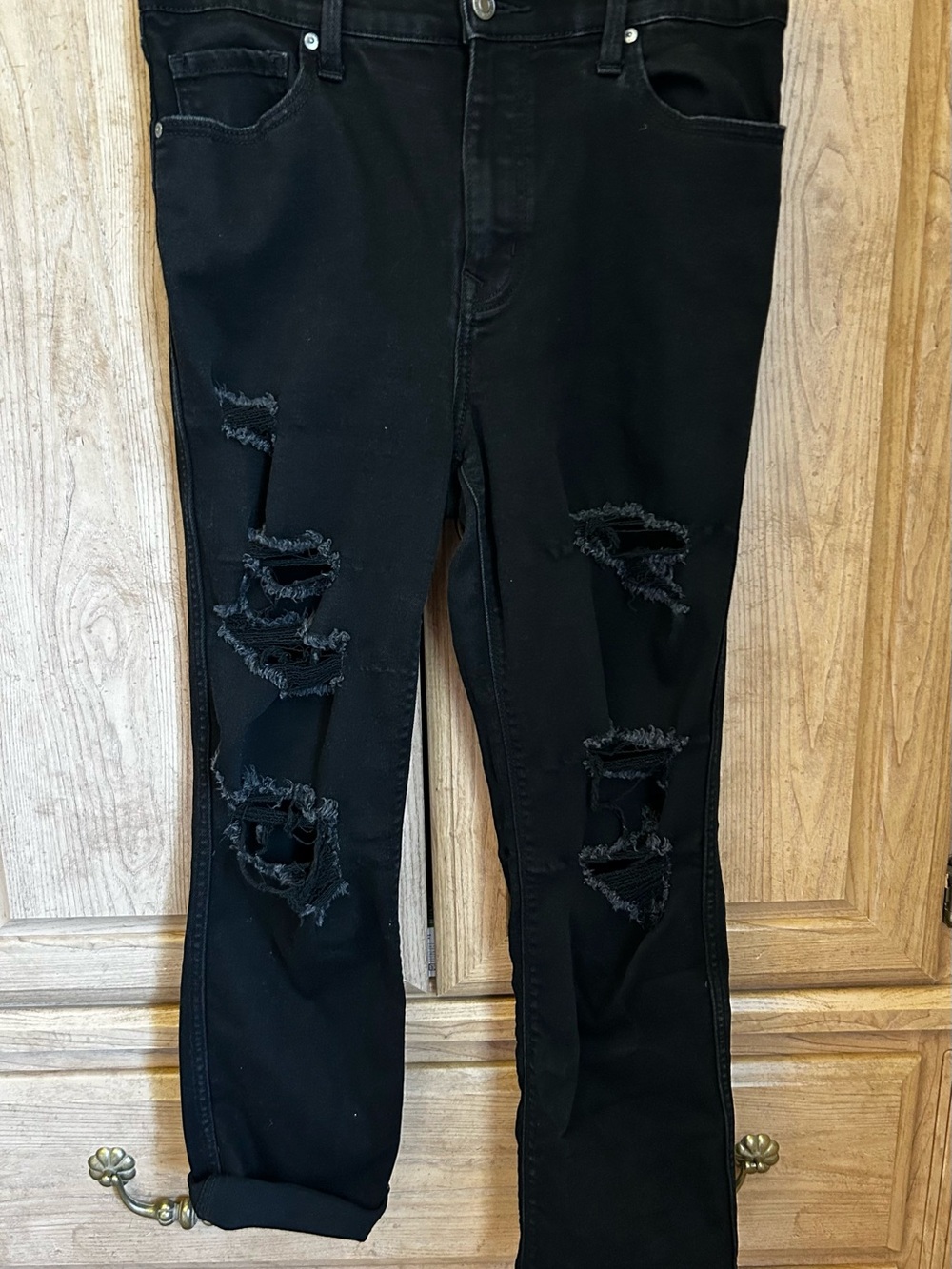 eunina Black Distressed Women’s Boyfriend Jeans